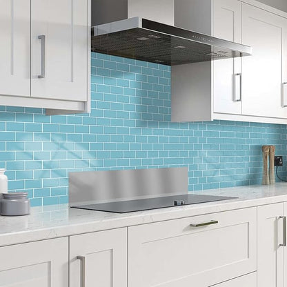 STICKGOO 10-Sheet Blue Subway Tiles Peel and Stick Backsplash, Stick on Tiles Kitchen Backsplash (Thicker Design)