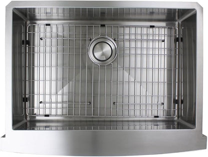 Transolid DUSSF302210 Diamond Apron-Front Single Bowl 16-Gauge Stainless Steel Kitchen Sink, 30-in x 22-in x 10-in, Brushed Finish