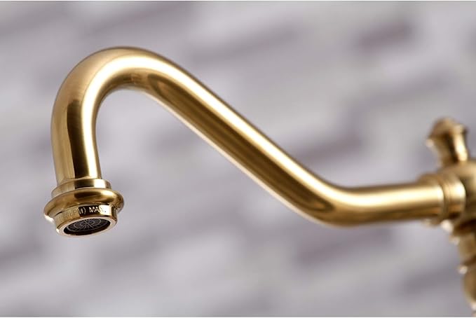 Kingston Brass KS3277ALBS Kitchen Faucet with Side Sprayer, Brushed Brass, 13.06 x 14.06 x 9.44