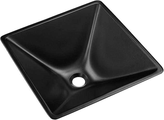 Swiss Madison Well Made Forever SM-VS310, Claire 15.5" Glass Vessel Sink, Black