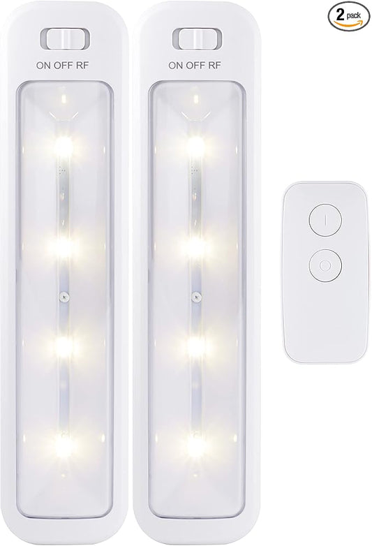 Energizer Wireless 10in. LED Bars, 2 Pack, Remote Controlled, 70 Lumens Each, Soft White, Battery Operated, No Wiring, Easy to Install, Add Light Where You Need It Most, 44576