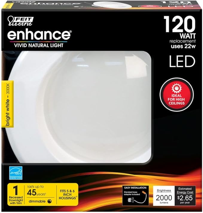 LED DWNLGHT BW 5-6" 120W