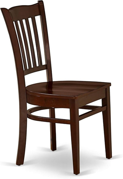 HomeStock 7 Piece Kitchen Table & Chairs Set Consist of a Rectangle Dining Table and 6 Dining Room Chairs, 36x60 Inch, Mahogany Finish Table Set