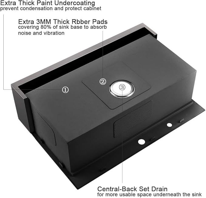 30 Inch Black Farmhouse Kitchen Sink Drop In Workstation - 30 inch Apron Front Farmhouse Sink Workstation Kitchen Sink Single Bowl 16 Gauge Stainless Steel Farm Sink