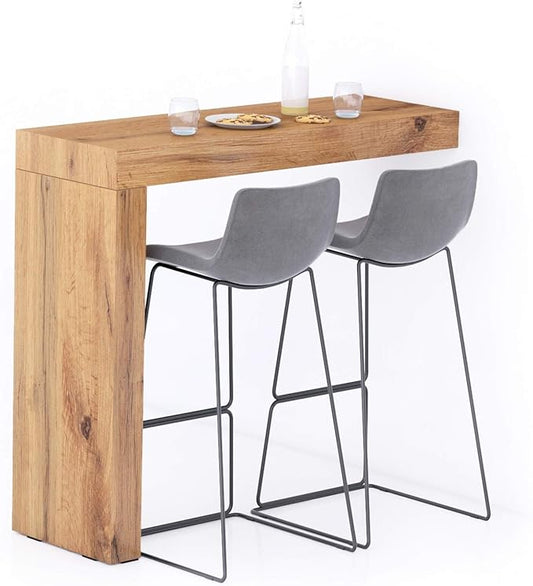 Mobili Fiver, Evolution Peninsula 47.2 x 15.7 in, Rustic Oak, Made in Italy
