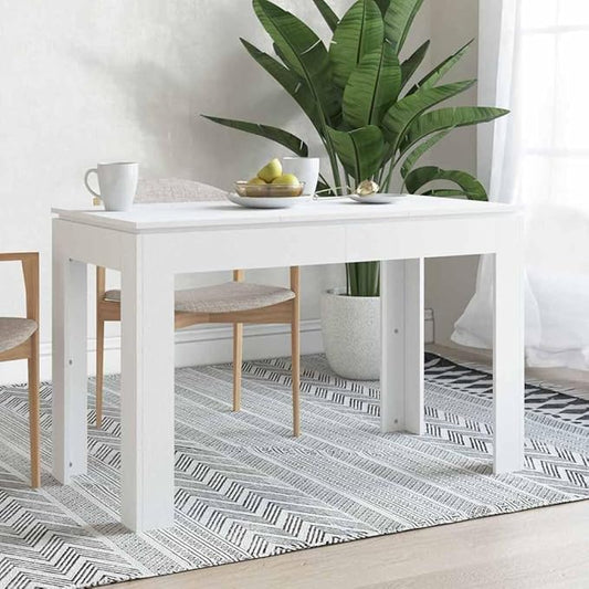 Modern White Engineered Wood Dining Table 47.2"x23.6"x29.9" Small Kitchen Island Table for Dining Room Kitchen Breakfast Bar Compact Spaces
