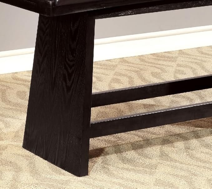 Modern Counter Height Bench Leather Padded Seat Stylish Upholstered Dining Bench for Kitchen Island Entertaining Guests Practical