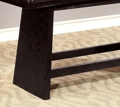 Modern Counter Height Bench Leather Padded Seat Stylish Upholstered Dining Bench for Kitchen Island Entertaining Guests Practical