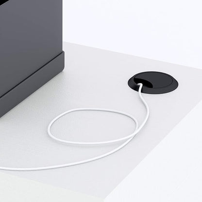 Mobili Fiver, Evolution Dining Table 47.2 x 15.7 in, with Wireless Charger, Ashwood White with Two Legs, Made in Italy