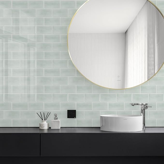 STICKGOO 10-Sheet Subway Tile Peel and Stick Backsplash, Self Adhesive Vinyl Wall Tiles, Stick on Backsplash for Kitchen and Bathroom(Thicker Design)