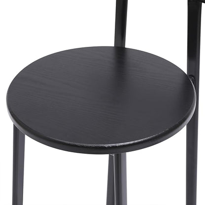 Kitchen Island Bar Chairs Set of 3 Metal Counter Barstools with Backrest for Dining Pub Room