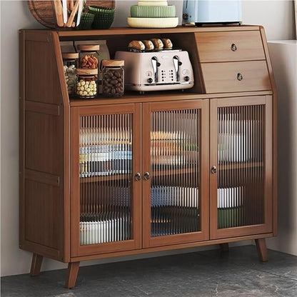 Sideboard, Prefab Tiny Homes, Kitchen Hutch, Hutch Cabinet with Storage, Bakers Rack, Kitchen Island, Storage Cabinet for Kitchen, Foyer, Study(39.4 * 13 * 37.4in)