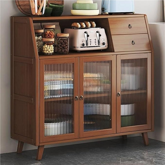Sideboard, Prefab Tiny Homes, Kitchen Hutch, Hutch Cabinet with Storage, Bakers Rack, Kitchen Island, Storage Cabinet for Kitchen, Foyer, Study(39.4 * 13 * 37.4in)