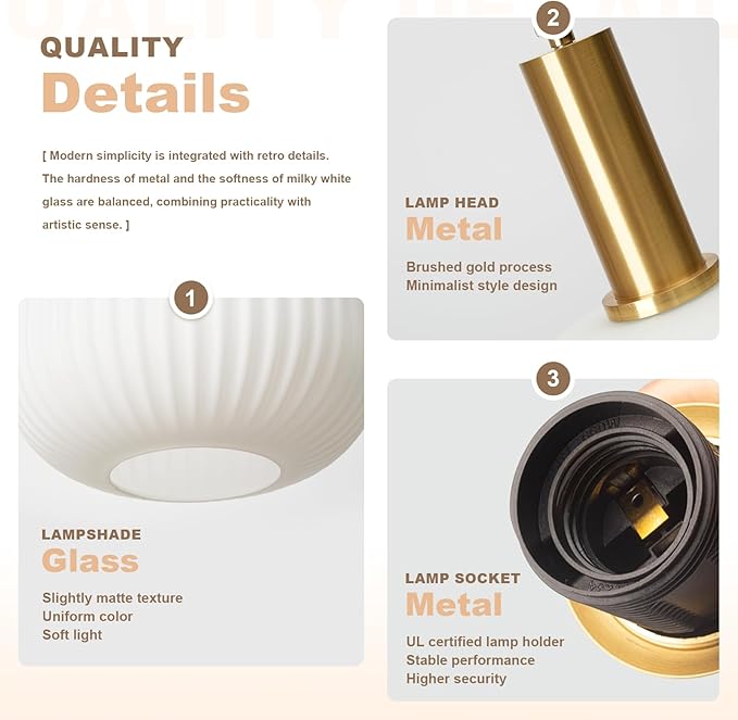 Plug in Pendant Light 2 Pack, Milk White Glass Hanging Light Plug in, Modern Plug-in Pendant Lighting with On/Off Switch, Mid Century Hanging Lamp for Kitchen Island Bedroom Hallway