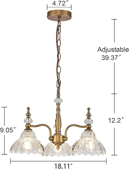 HDDFL Chandelier Light 3 Lights Chandeliers Lamp Modern Pendant Lighting Fixtures for Dining Room Entryway Living Room Bedrooms Foyer Entrance Kitchen