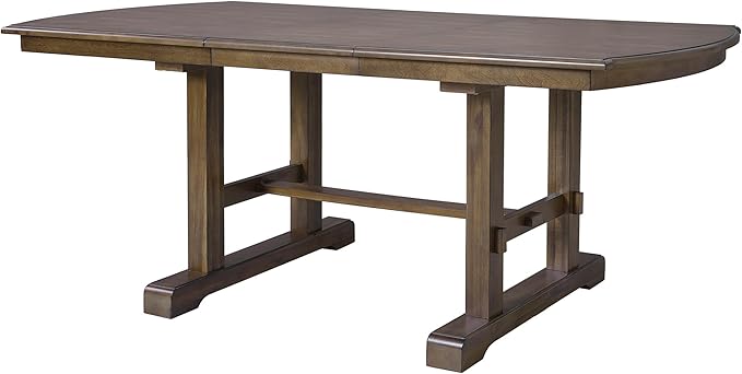 78" Expandable Island Table, Rustic Dining Table with Wooden Frame, Mid Century Dining Tables with Ergonomic Legs for Family Gatherings, Brown