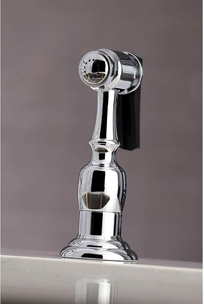 Kingston Brass KS3271ALBS Kitchen Faucet with Side Sprayer, Polished Chrome