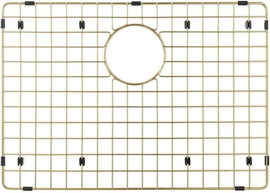 Starstar Sinks Protector Matte Gold 304 Stainless Steel Kitchen Sink Bottom Grid, Rack (30 L x 17 W)