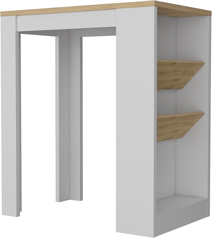 GOWE Cecil Kitchen Island, 3-Tier Shelf, Manufactured Wood Top