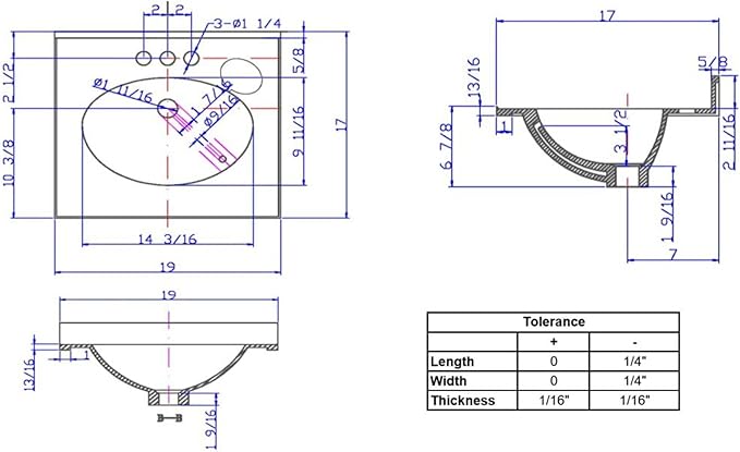 Design House Cultured Marble Vanity Top, 19 in W x 17 in D, Integrated 4 in Centerset Oval Sink & Backsplash, Ivory Swirl, 586263