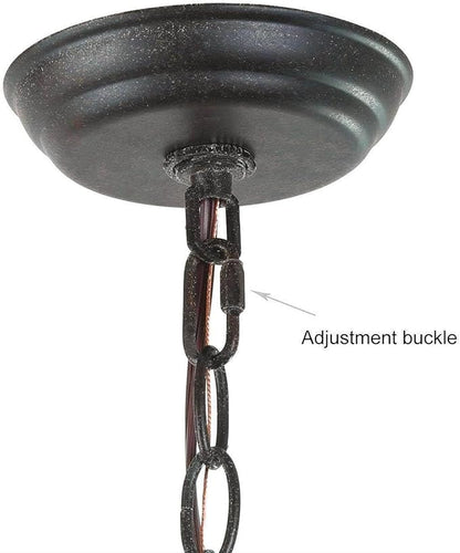 KSANA Rustic Chandeliers for Dining Room, Modern Farmhouse 8 Lights Lighting Fixture with Rust Brown Finish for Living Room, Bedroom, Foyer, Kitchen