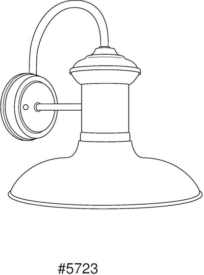Progress Lighting Brookside Collection 1-Light Outdoor Wall Light, Exterior Wall Lights for Garage Lights, Porch Light, Garages, 12" by 12.375", Copper Finish