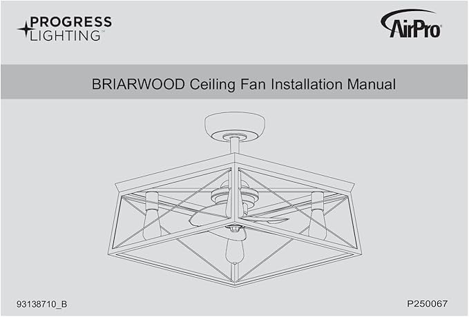 Briarwood Collection 22-Inch 3-Blade AC Motor Farmhouse Ceiling Fan Antique Bronze