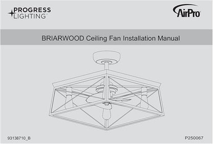 Briarwood Collection 22-Inch 3-Blade AC Motor Farmhouse Ceiling Fan Antique Bronze