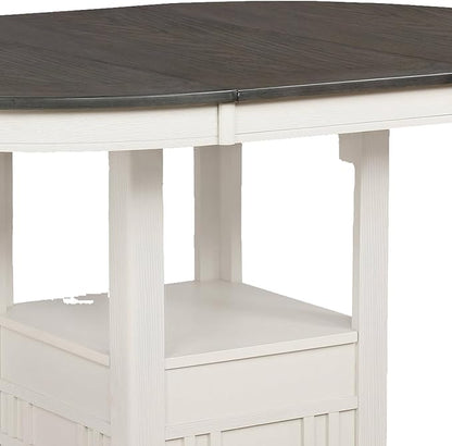 Maykoosh Counter Height Table with LeafModern Dining Table - White Gray Wood FrameKitchen Island Table