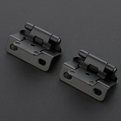 Ravinte 50 Pack 25 Pairs Semi-Overlay 1/2 inch Self-Closing Face Frame Cabinet Hinges Matte Black Half Wrap-Around Kitchen Cabinet Door Hinges Face Mount Cabinet Hardware