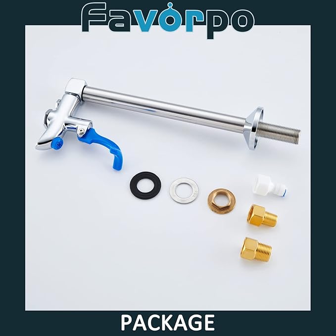 Glass Filler 14.5 Inches Deck Mount Faucet Glass Filling Station Water Station for Restaurants Kitchen Bar G1/2" Male with 3 Connector Adapter Brass Structure