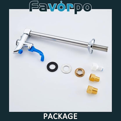 Glass Filler 14.5 Inches Deck Mount Faucet Glass Filling Station Water Station for Restaurants Kitchen Bar G1/2" Male with 3 Connector Adapter Brass Structure