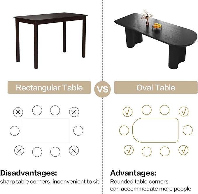 Guyii 70" Dining Table Set with 4 Chairs, Modern Kitchen Table Set, Indoor Dining Table for Kitchen, Bar, Living Room, Breakfast Nook, Small Space, Black