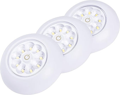 LIGHT IT! By Fulcrum, 30016-308 9-LED Anywhere Light XB, White, 3 Pack