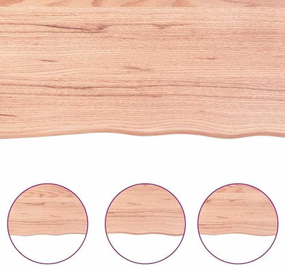 Solid Oak Table Top 55.1 x 23.6 in Adjustable Height 0.8-2.4 in Foldable Butcher Block Style Varnished Wood Countertop for Kitchen Dining Office Creative Spaces