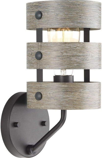 Progress Lighting P710031-143 Gulliver Sconce, Graphite, 12.00x6.00x6.00