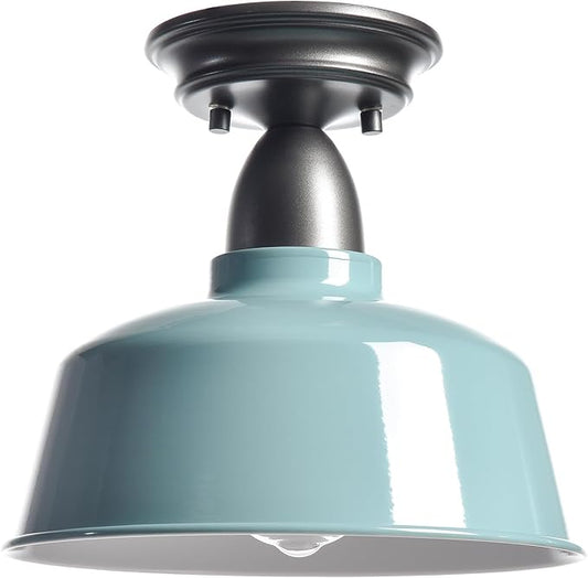 Blue Ceiling Light Fixture Macarons Indoor Ceiling Lights for Hallway Laundry Basement 10 in Barn Style Kitchen Light Fixtures Outdoor Ceiling Lights for Porch…