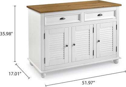Furniture Dash Sideboard/Kitchen Island Easy Assembly Corona Snow