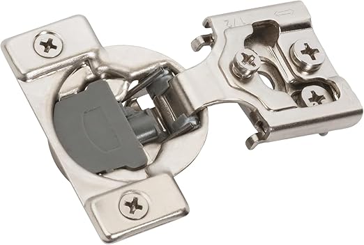 Amerock 2 Pack 1/2 inch Overlay Soft-Closing Compact Concealed Hinge for Face Frame Cabinet, 105-degree Opening Angle with 3-Way adjustability