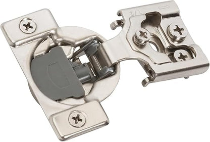 Amerock 2 Pack 1/2 inch Overlay Soft-Closing Compact Concealed Hinge for Face Frame Cabinet, 105-degree Opening Angle with 3-Way adjustability