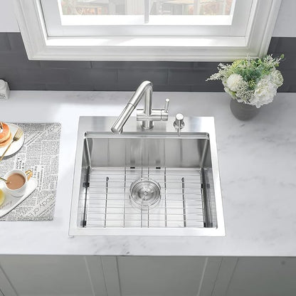 Bar Sink Drop In-VASOYO-18x18 Inch Small Kitchen Sink Drop In Rv Sinks 16 Gauge Stainless Steel Small Wet Bar Sinks Deep Single Bowl Outdoor Basin with Cutting Board