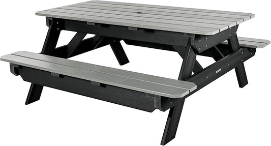 Highwood Hometown Picnic Table, 6 Foot, Flint