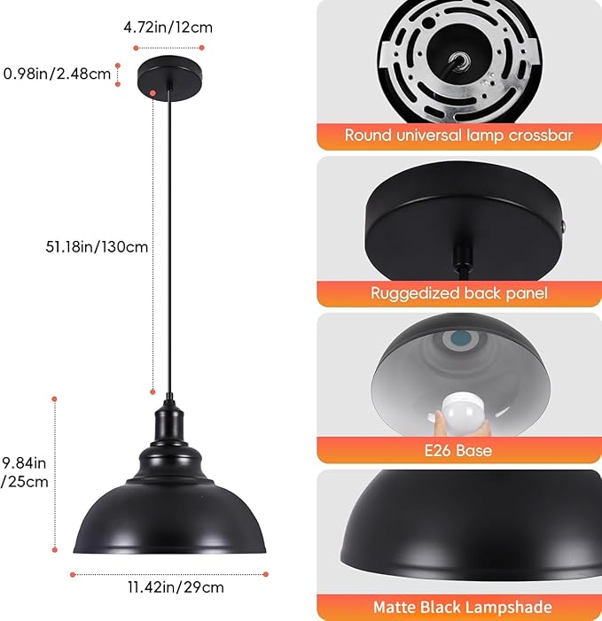 Black Battery Operated Pendant Lights 2 Pack, Modern Rechargeable Pendant Lighting with Remote, Pendant Light Fixtures for Kitchen Island, Industrial Hanging Lights for Dining Room Hallway Entryway