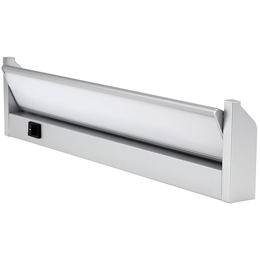 Multi-function LED Under Cabinet Lighting Fixture -Plug-In Installation- Angle Adjustable LED Mirror Light - Warm White - Shatterproof PC diffuser Aluminum Housing 120° Beam Angle for Cabinet, Bathroom, Accent Lighting