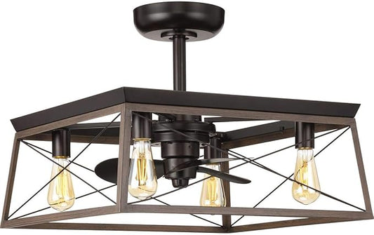 Briarwood Collection 22-Inch 3-Blade AC Motor Farmhouse Ceiling Fan Antique Bronze