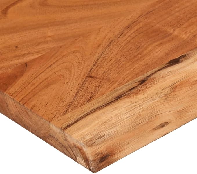 Solid Acacia Wood Live Edge Shelf Wall Mounted for Decorative Items with Shelf Supporting 165 lbs, Rustic Wall for Living Room, Natural Wood Tone Acacia 35.4 x 11.8 x 1.5 Inches