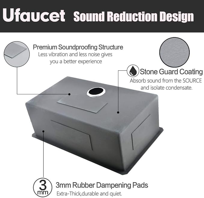 28 Inch Undermount Kitchen Sink Black, 28x18 Gunmetal Black 16 Gauge Stainless Steel Single Bowl Under Mount Commercial Kitchen Sinks 9 Inch Deep Includes Drain