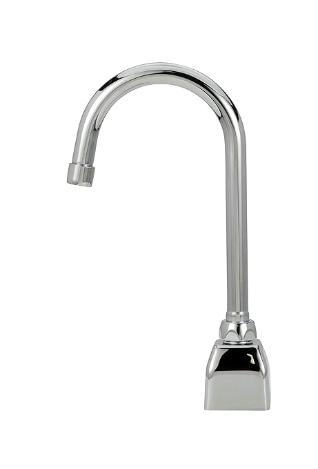 Zurn Z6920-XL-CP8 AquaSense Gooseneck Sensor Faucet with 0.5 GPM Aerator and 8" Widespread Cover Plate in Chrome