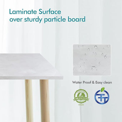 Kaboon 60x20 inches Tabletop, Solid One-Piece Desktop for Sit Stand Desk, Double Desks, L Desk DIY,Wood Countertop Home or Commercial Use,1 inch Thick, White Rock, 20" D x 59.1" W