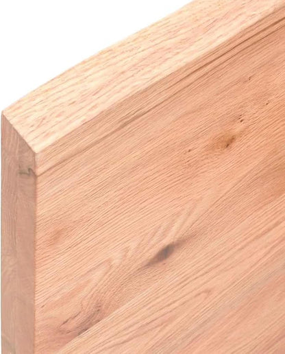 Solid Oak Live Edge Table Top 63x19.7x1.6 in Beige Varnished Wood Countertop for Dining Room Home Office Modern Rustic Design Easy Assembly